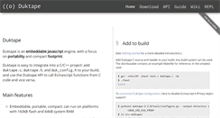 Desktop Screenshot of duktape.org